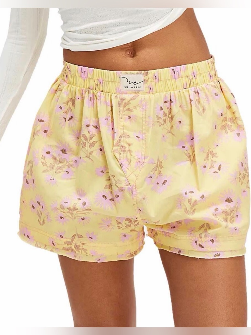 Free People Intimately Cottage Day to Day Ditsy Floral Boxer Shorts size large